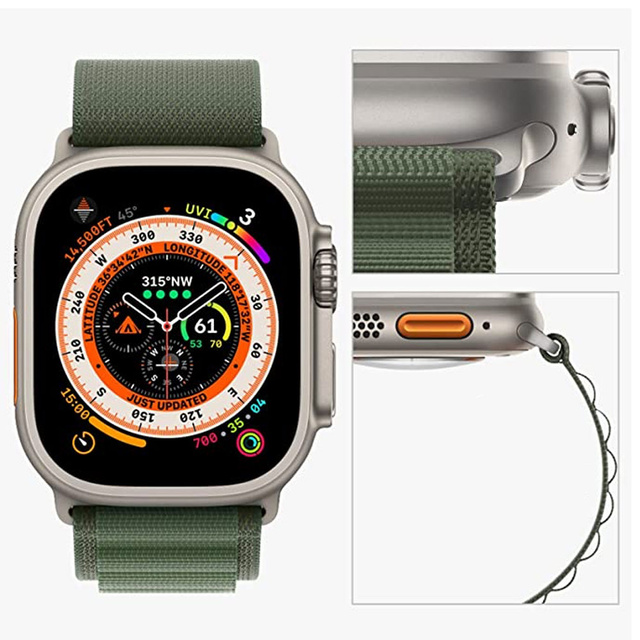 Alogy Pasek nylonowy Sport Strap do zegarka do Apple Watch 4/5/6/7/8/SE/Ultra (42/44/45/49mm) Zielony