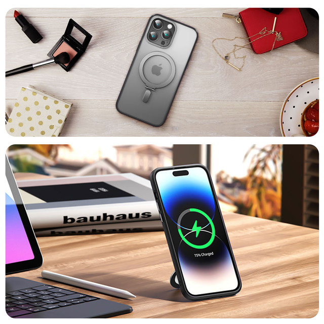 Etui na telefon Alogy Stand Ring Case obudowa ochronna do MagSafe do Apple iPhone 14 Pro Czarne