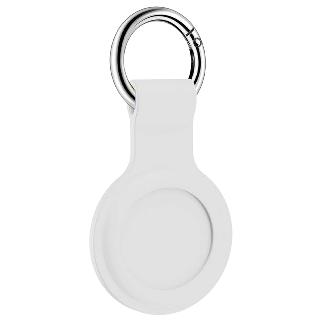 Alogy Etui silikonowe brelok z karabińczykiem do Apple AirTag Biały