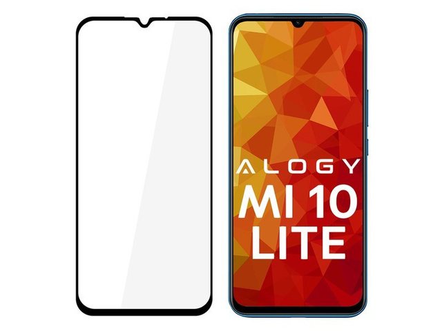 Alogy Szkło na telefon case friendly Full Glue do Xiaomi Mi 10 Lite czarne