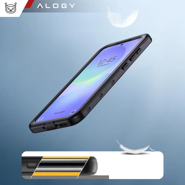 Etui Wodoodporne do Samsung Galaxy A36 5G / A56 5G Alogy HydroArmor™ IP68 Case z przezroczystym tyłem Pancerna obudowa 360