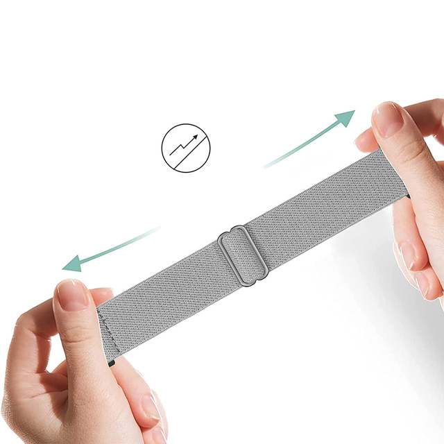 Alogy Nylon opaska do zegarka Smartwatcha Pasek elastyczny Uniwersalny nylonowy 22mm Szary