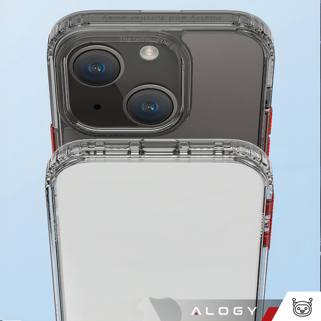Alogy Protective Case Etui na telefon obudowa ochronna do Apple iPhone 14 Czarno-przezroczyste