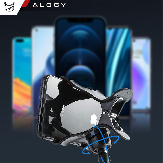 Alogy Uchwyt elastyczny do telefonu Flexible Arm Klips do biurka blatu giętkie ramię Czarny