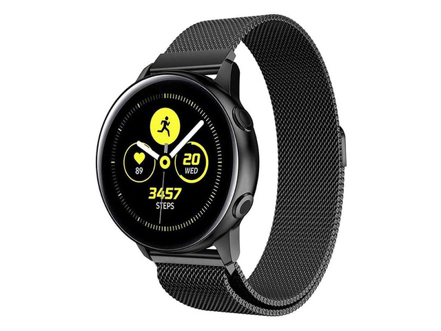 Alogy Bransoleta Milanese pasek stal nierdzewna do smartwatcha 22mm Czarna