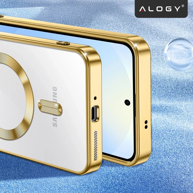 Etui do Samsung Galaxy S25+ Plus Alogy LuxeShield™️ Glamour Luxury Ring obudowa z osłoną aparatów Złote