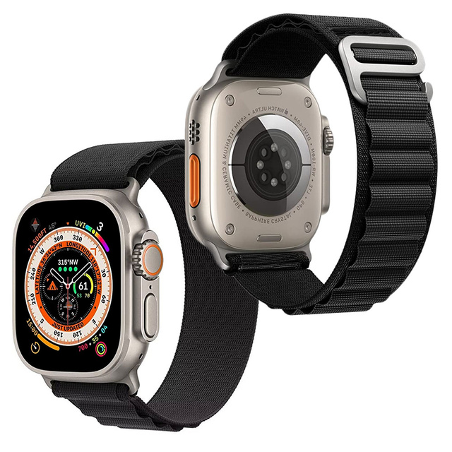 Alogy Pasek do Apple Watch 4/5/6/7/8/SE (38/40/41mm) sportowa opaska do zegarka Sport Strap Czarny