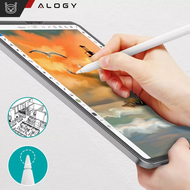 Matowe Szkło hartowane do Apple iPad Air 6 - 13" 2024 Alogy Matte Paper-Like Screen Protector z ramką montażową