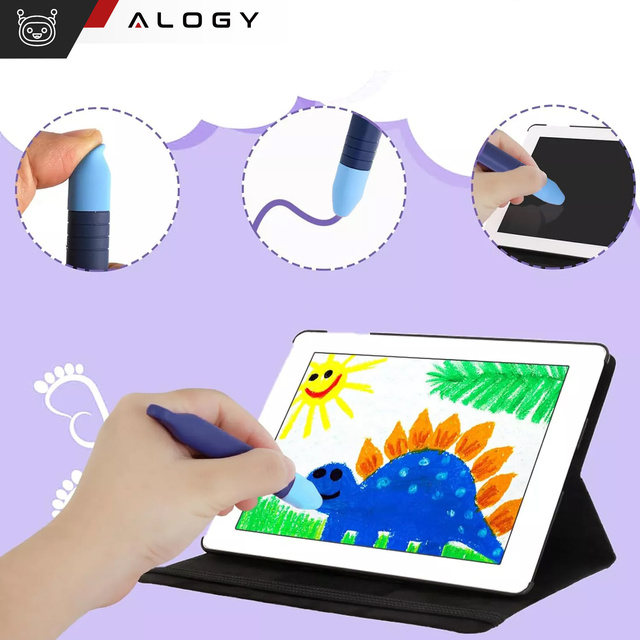 Rysik pojemnościowy długopis dotykowy do ekranów do telefonu tabletu Alogy Stylus Pen dla dzieci 10 cm Niebieski