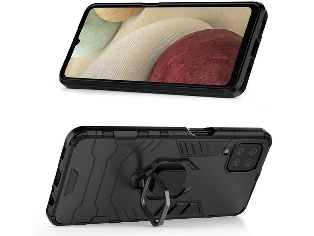 Alogy Etui na telefon Stand Ring Armor do Samsung Galaxy A12/ A12 5G/ M12 czarne