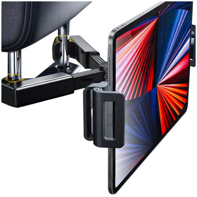Alogy Uchwyt do samochodu na telefon/ tablet 4.7-12.9" Car Headrest Holder na zagłówek czarny
