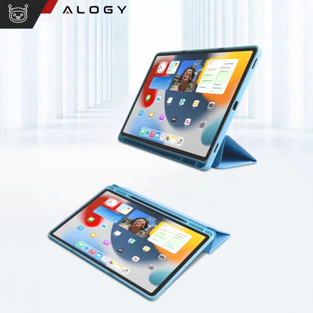 Etui do Apple iPad 11gen. 11" 2025 / 10gen. 10.9" 2022 obudowa na tablet Alogy Smart Case Pencil Holder Niebieskie