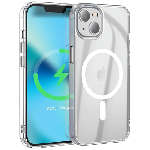 Alogy Etui do telefonu Ultra Slim Mag do ładowarek Qi do iPhone 13 Mini Przezroczyste