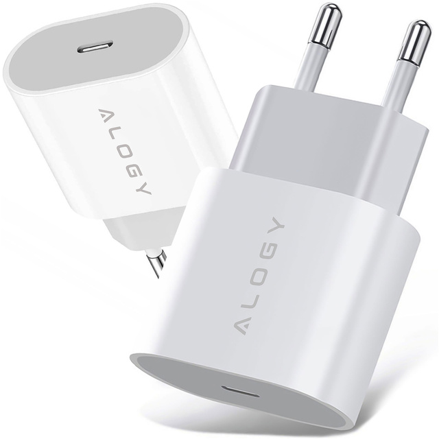 Alogy Ładowarka sieciowa szybka mocna 35W USB-C USB typ C PD GaN do iPhone Biała