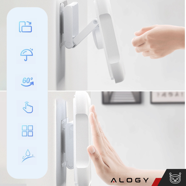 Alogy Waterproof Case Etui wodoodporne na telefon 4-7" pod prysznic Uchwyt futerał podstawka Białe