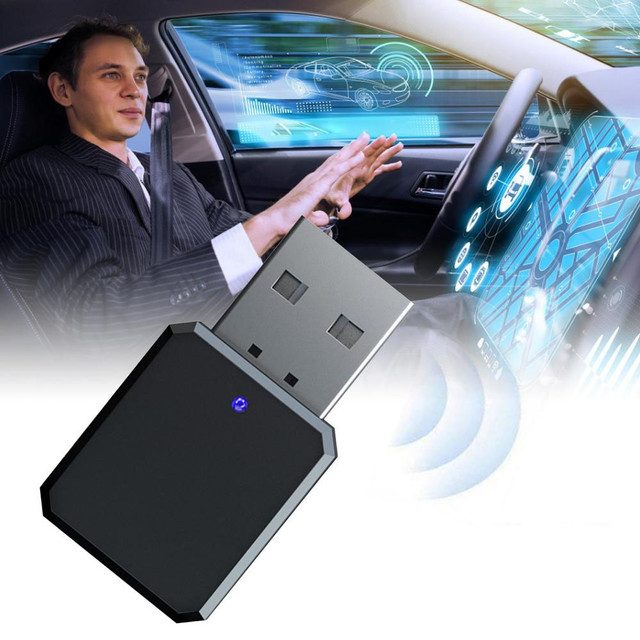 Alogy Adapter 2w1 AUX - Sygnał bezprzewodowy Dwustronny Bluetooth 5.1 USB-A  Czarny