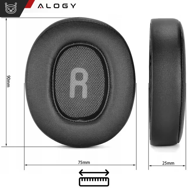 Nauszniki 2x wymienne pady gąbki do słuchawek do JBL Tune 700BT 710BT 720BT 750BTNC Alogy Earpads Czarne + urządzenie do demontażu