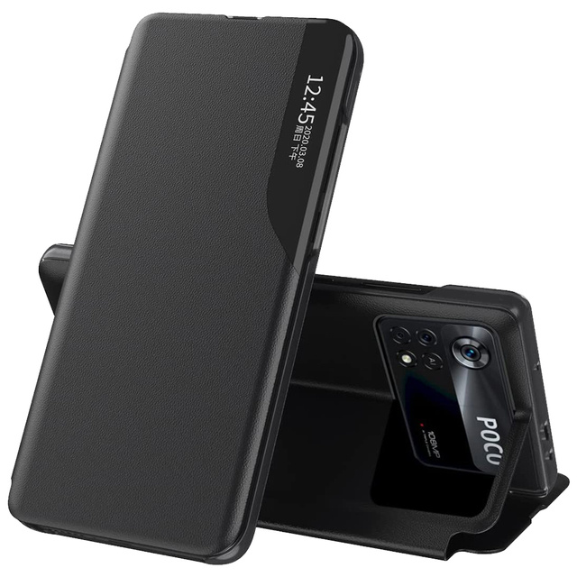 Alogy Etui na telefon z klapką portfel skórzany Smart View Cover do Xiaomi Redmi Note 10 Pro