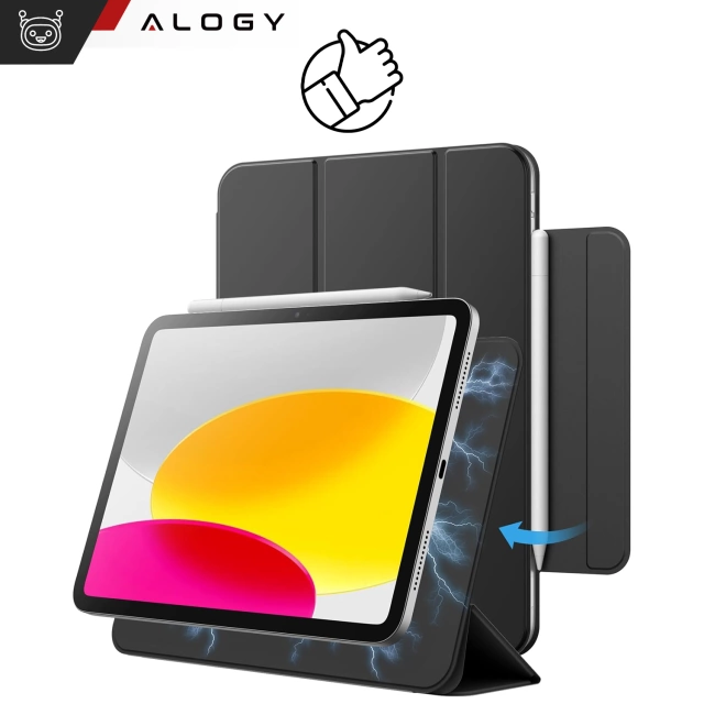 Etui magnetyczne 360 do Apple iPad 10.9" gen 10 Alogy Magnetic 360 Case obudowa ochronna na tablet Czarne