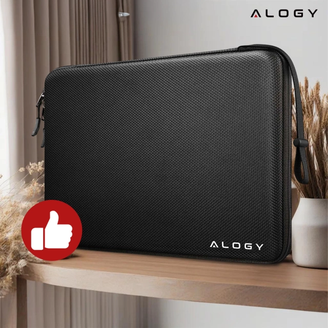 Torba na laptopa do MacBooka Air Pro 15" 16" Alogy ShieldCase Hard Foam Bag etui ochronne teczka 15-16" Czarna