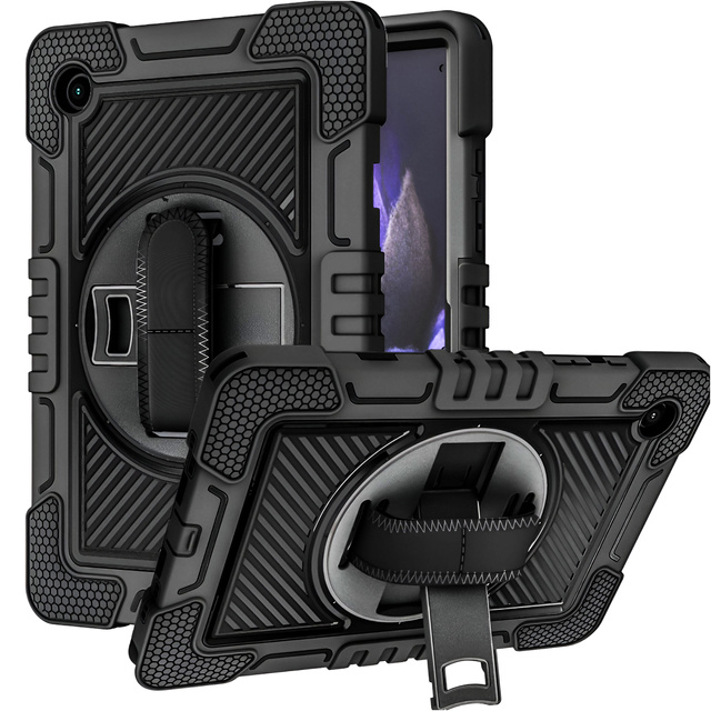 Alogy Etui do Samsung Galaxy Tab A9+ Plus 2023 11" X210/X215/X216 pancerne obudowa z paskiem Case czarne