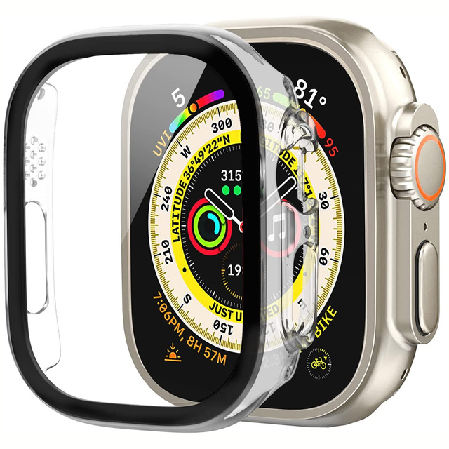 Alogy Classic Case Etui ochronne 2w1 nakładka z szkłem do Apple Watch Ultra 49mm Przezroczyste