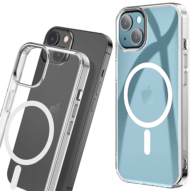 Alogy Etui do telefonu Ultra Slim Mag do ładowarek Qi do iPhone 13 Mini Przezroczyste
