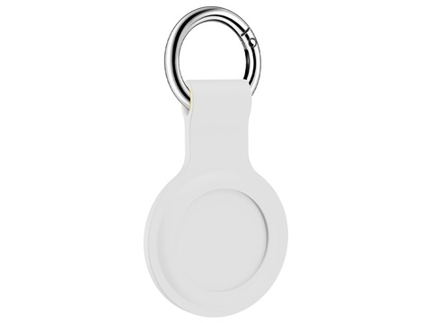 Alogy Etui silikonowe brelok z karabińczykiem do Apple AirTag Biały