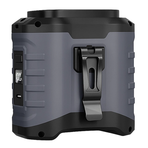 Mały wentylator Alogy Wiatrak z funkcją PowerBanka stojący wiszący do powieszenia na pasku przy spodniach 4000mAh Czarny