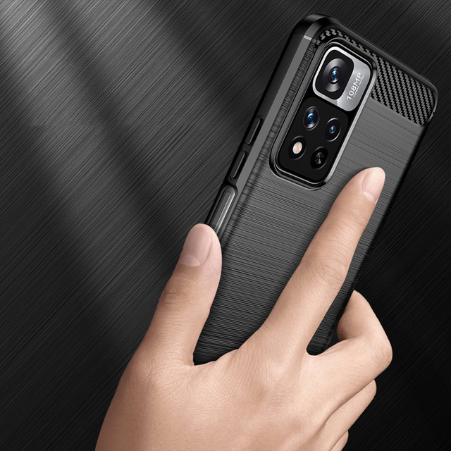 Alogy Etui na telefon do Xiaomi Poco X4 NFC 5G Rugged Armor obudowa TPU Carbon Black