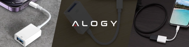 Przejściówka Adapter USB OTG USB-A 3.0 do Lightning, Kabel do iPhone i iPad, Obsługa Pendrive, Szybki Transfer Danych, Alogy OTGLink™ – Biały
