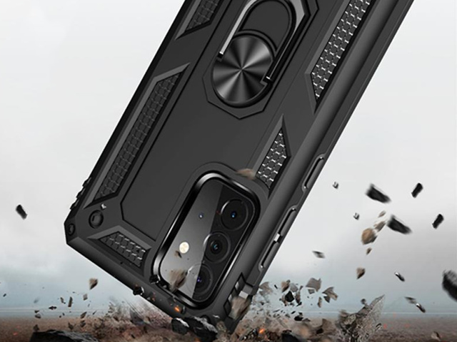 Alogy Stand Armor Ring Etui na telefon do Galaxy A72 pancerna obudowa Czarne