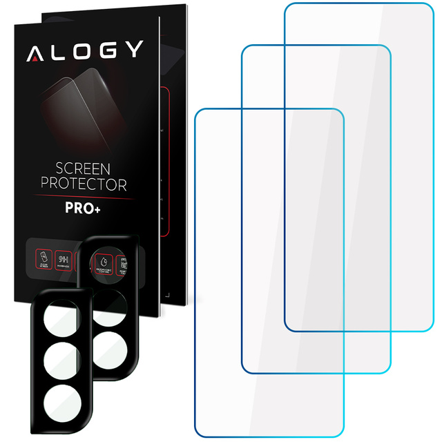3x Szkło hartowane na ekran 9h + 2x Szkło na obiektyw Alogy Glass Pack do Samsung Galaxy S21