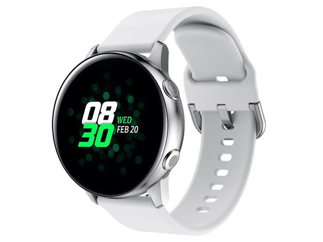 Alogy Gumowy Uniwersalny pasek sportowy soft band do smartwatcha 20mm Biały