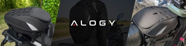 Plecak torba motocyklowa wodoodporna 40L – 5w1 – kufer, podsiodłowa, bagażnikowa, na kask, z pokrowcem, Nylon, torba miejska na motocykl – Alogy RoadMaster™  Czarna