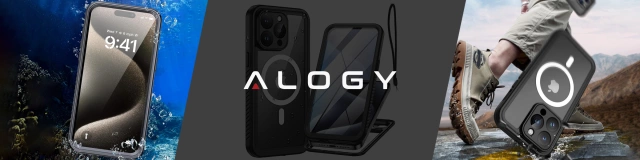 Alogy Etui do Apple iPhone 15 Pro Pancerne 360 case do Mag Safe wodoodporne Armor IP68 czarne
