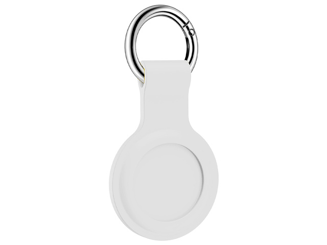 Alogy Etui silikonowe brelok z karabińczykiem do Apple AirTag Biały