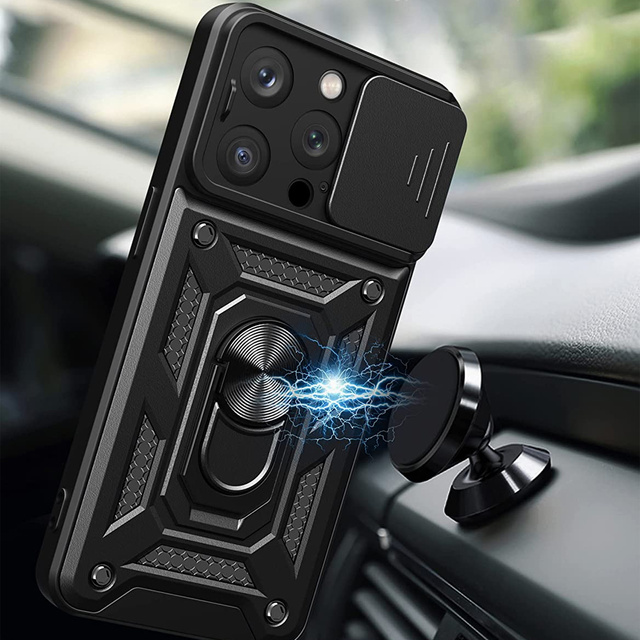 Alogy Camshield Stand Ring Etui na telefon z osłonką na aparat do Apple iPhone 14 Pro