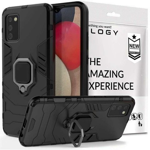 Alogy Etui na telefon Stand Ring Armor do Galaxy A02s/ A03s 164mm czarne