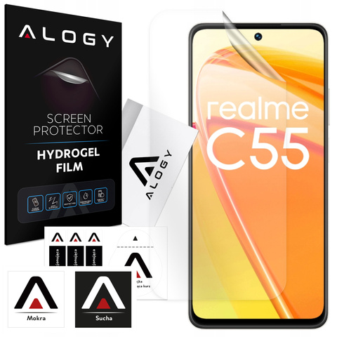 Folia Hydrożelowa do Realme C55 ochronna na telefon na ekran Alogy Hydrogel Film