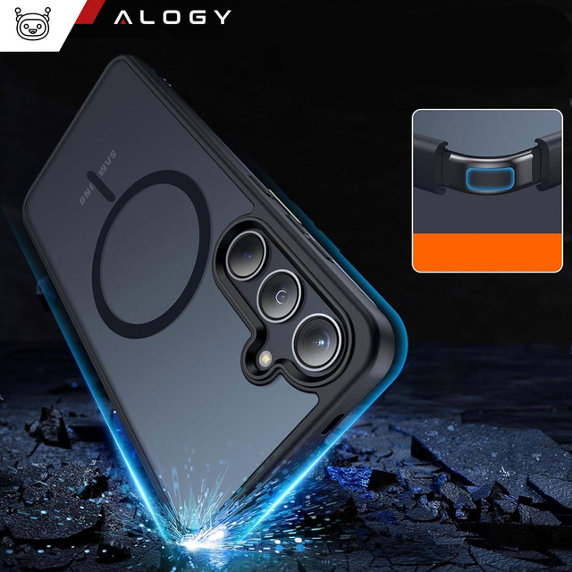 Etui do Samsung Galaxy S24 na telefon pokrowiec ochronny plecki MagMat Case do MagSafe Matte Black