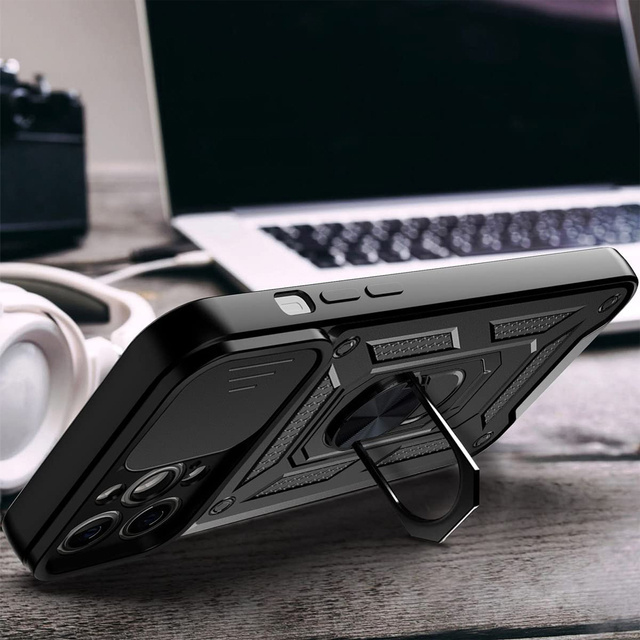 Alogy Etui na telefon Camshield Stand Ring z osłonką na aparat do Apple iPhone 13 Pro