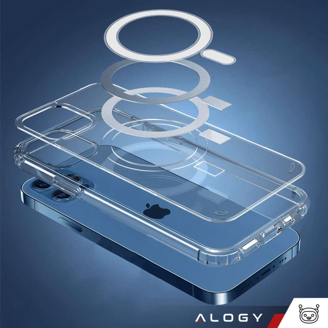 Alogy Etui do telefonu Ultra Slim do ładowarek Qi do iPhone 12/ 12 Pro 6.1 Przezroczyste