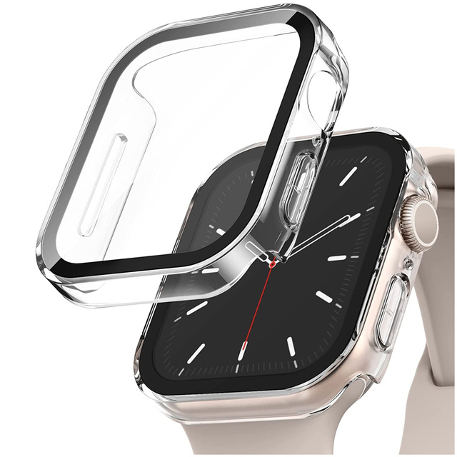 Alogy Protector Case 2w1 Obudowa ochronna z szkłem nakładka do Apple Watch 7/8 41mm Czarna