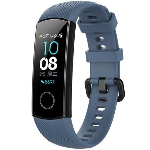 Alogy Pasek do smartwatch gumowy do Honor Band 4/5 Grafitowy