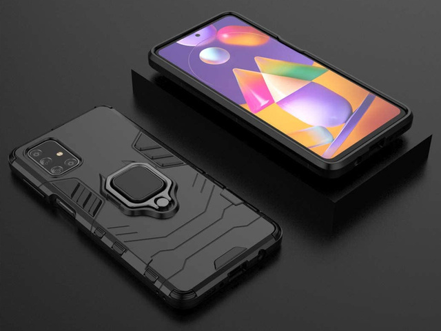 Alogy Etui na telefon Stand Ring Armor do Samsung Galaxy M31s czarne