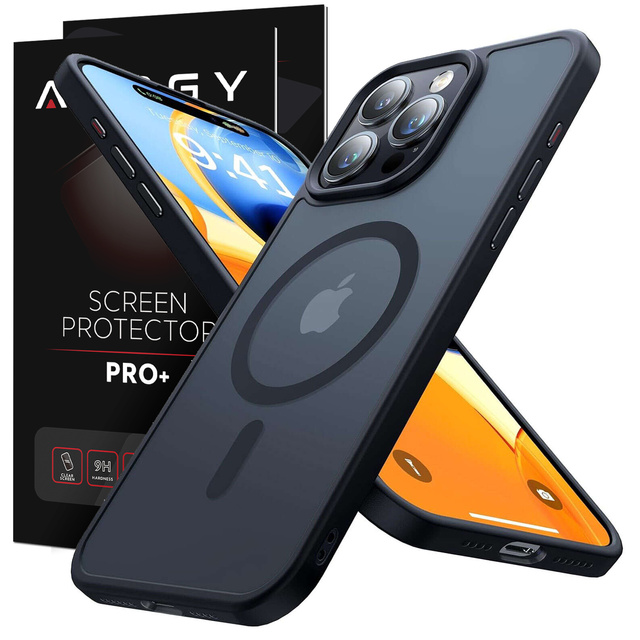 Alogy Etui ochronne do iPhone 15 Pro Ring Case obudowa na telefon do MagSafe Czarne