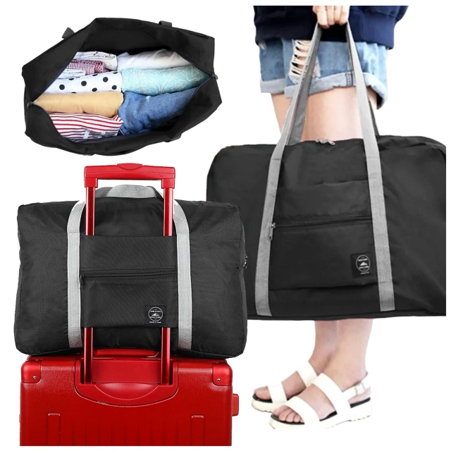 Torba podróżna sportowa na ramię męska damska na siłownie treningowa bagaż podręczny 45x30 materiałowa Alogy Sport Czarna