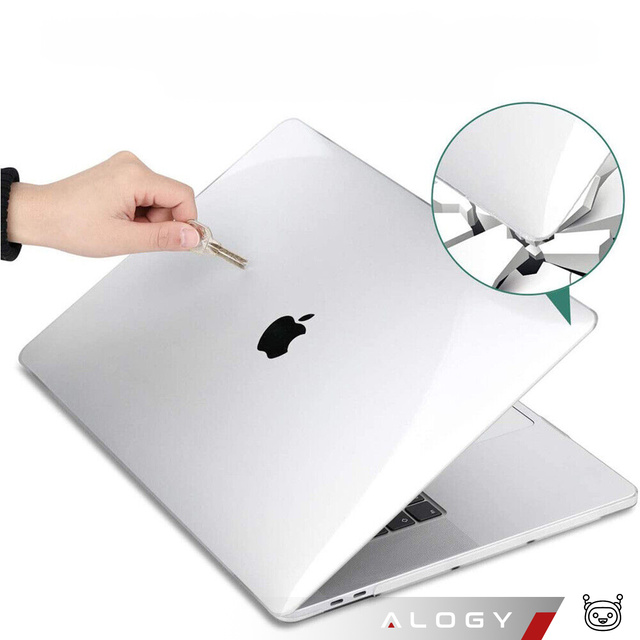 Alogy Hard Case Etui do Apple MacBook Air 13 2021 2020 M1 2019 2018 A2337 A2179 A1932 Przezroczyste