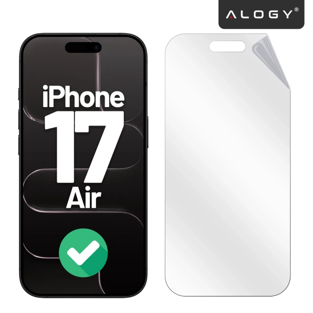 Folia hydrożelowa do Apple iPhone 17 Air – elastyczna ochrona ekranu, samoregeneracja, pełne dopasowanie i wysoka przejrzystość – Alogy Hydrogel Film™